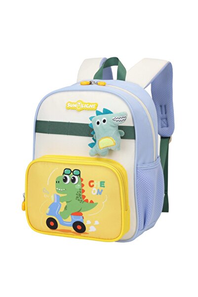 SUN EIGHT حقيبة ظهر مدرسية خفيفة الوزن فاخرة مقاس 12 بوصة برسومات ديناصور كرت...