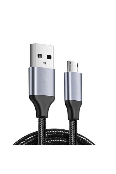 Gear Cablu de alimentare de date USB la Micro-USB QC 2.0, alimentare, 2A, 1.5m, PVC, închis la culoare