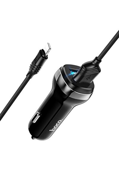 OEM Încărcător auto 2xUSB, 12W, 2.4A + cablu Lightning 1m, Superior, G312, negru