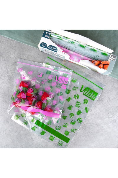 shumee Ziplock food bags 20.5x21 cm / 24x29 cm, 40 pcs.