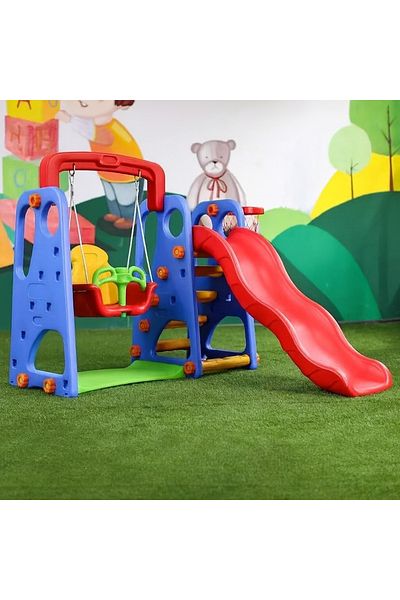 rexa Kids Indoor & Outdoor Slide and Swing Playset for Ages 1-7 Years