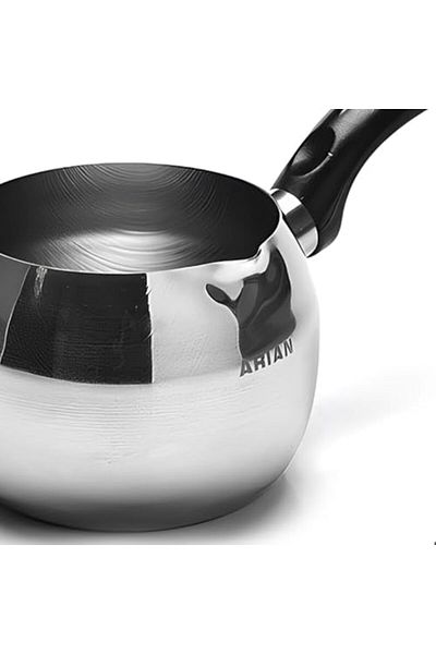 Arian 800ml Stainless Steel Circle Shape Milk Pot with Ergonomic Handle