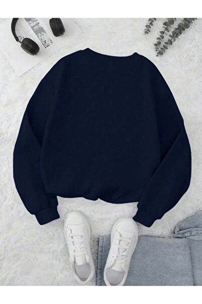 BYMEER Світло-синій світшот з велосипедним коміром і принтом NYC