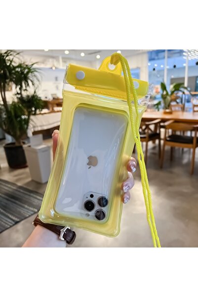 SOFAL Waterproof Zip Underwater Pouch (Snowproof), Universal, with Lanyard - Yellow