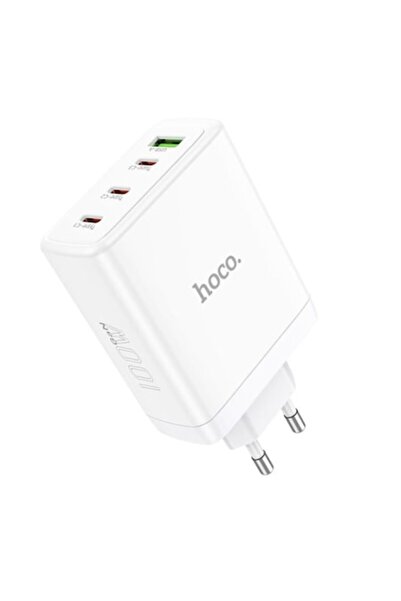 Hoco Incarcator pentru Priza USB, 3x Type-C, Fast Charging, 100W, Leader (N31), White