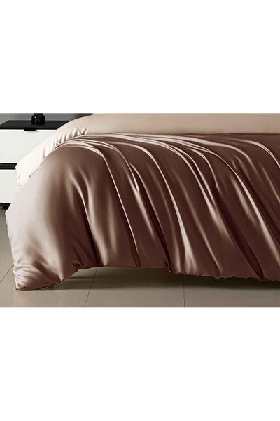 CHIRASO CHIRASO Bedding Set, Shiny SATIN, ELASTIC Sheet 180x200cm, Duvet Cover 200x230cm, 2 Pillowcases