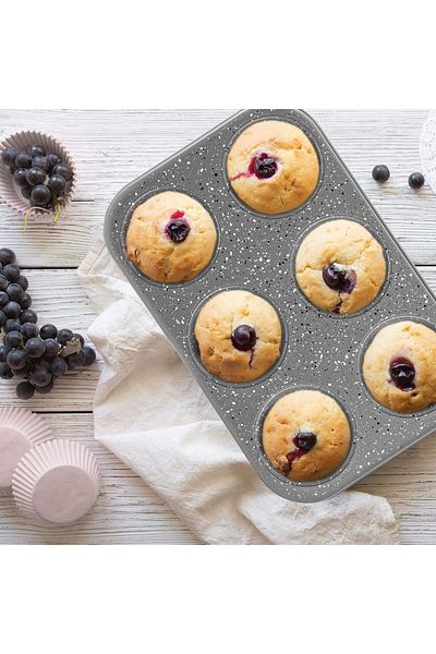 shumee LARGE granite muffin pan