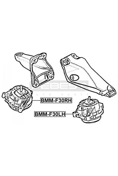 FEBEST Right engine mount (hydro bearing) BMM-F30RH BMW 3