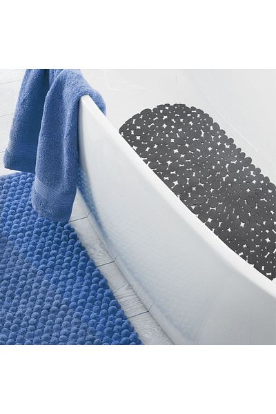 shumee Non-slip bathtub mat, grey, 68x34 cm