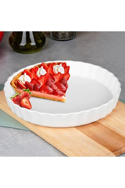shumee Ceramic tart tin, white, 24.5 cm