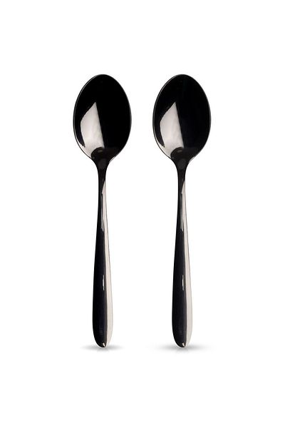 shumee Black Steel Tea Spoons BLACK 2 pcs.