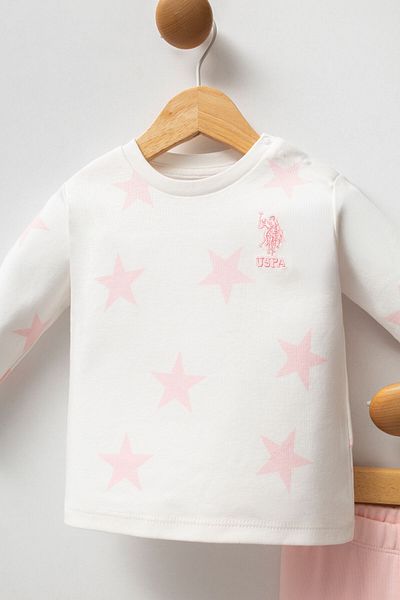 U.S. Polo Assn. U.S. Polo Assn Baby Girl White Baby Sets