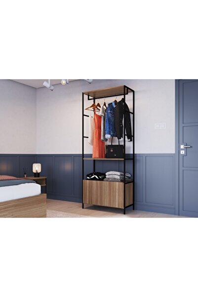 Art In Móveis منظم و حامل ملابس مع ارفف لغرف المعيشة والمنزل 180*72*35