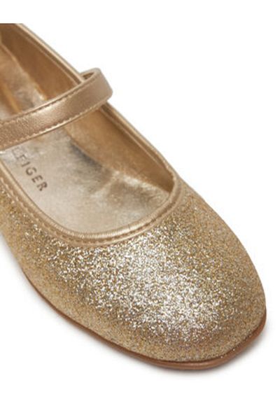 Tommy Hilfiger Girls Ballet Flats T4A3-33930-0572514 Gold