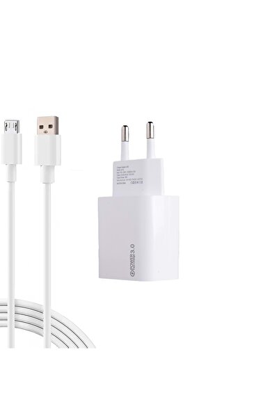 4Berry AM18 ECO Bundle 18W Hızlı Şarj Cihazı + Micro USB Kablo , QC 3.0 Destekli