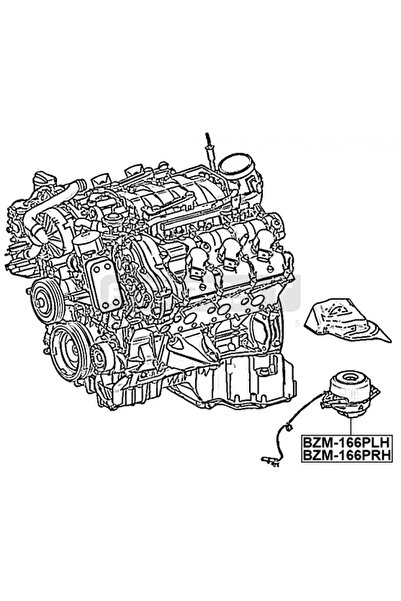 FEBEST Right engine mount (hydro bearing) BZM-166PRH MERCEDES-BENZ M-CLASS W166