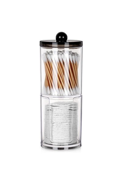 shumee 2-tier container for cotton swabs and cotton pads