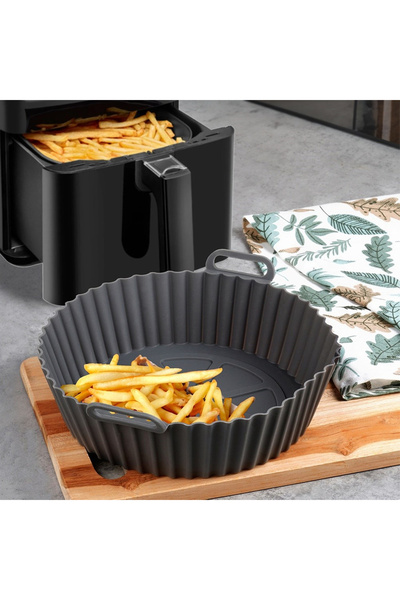 shumee Grease-Free Silicone Air Fryer Insert, Grey, 20cm