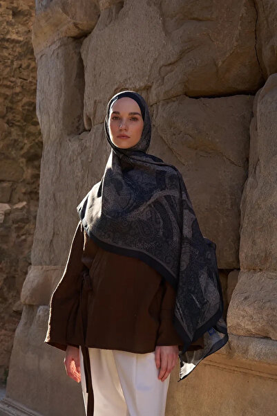ED Scarf Sunrise Rüya Desen Şal - Siyah