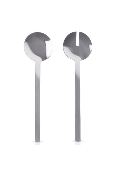 shumee Steel and silver salad spoons, 2 pieces