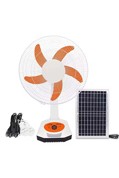 Easy power مروحة AD/DC ثلاثية السرعات تعمل بالطاقة الشمسية مع بطارية مدمجة