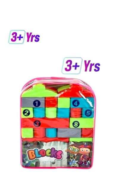 Generic Building Blocks Set With Tote Bags For Storage Durable And Portable 3+ Years