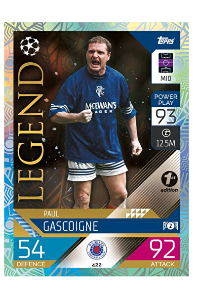 Topps Paul Gascoigne Legend Card