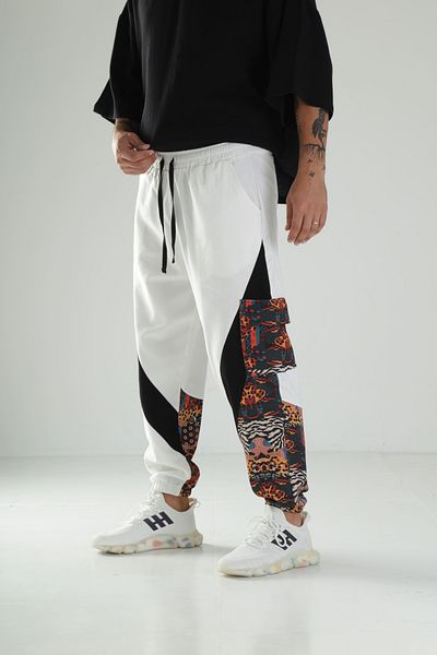 COCOPELLI Ethnic Patterned Gabardine Jogger Pants