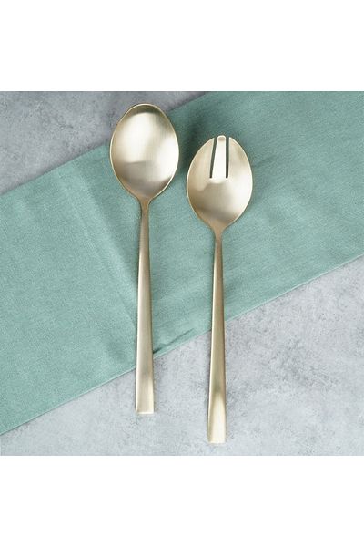 shumee Gold-plated steel salad spoons 25 cm 2 pcs.