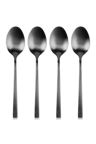 shumee Black steel tea spoons 4 pieces.