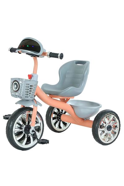 KidLe Kids Tricycles, with Storage Basket, with Music and Light, Trike for 2-6 Years Boys and Girls