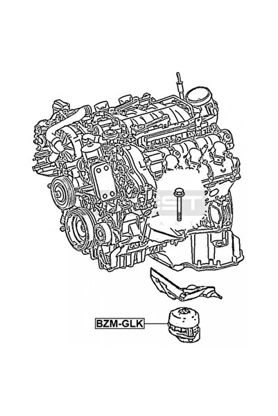 FEBEST Engine mount (hydro bearing) BZM-GLK MERCEDES-BENZ GLK-CLASS