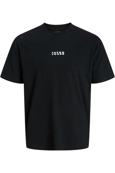 Jack & Jones Tricou JACK & JONES Costance Minimal Text - 12282875-Μαύρο