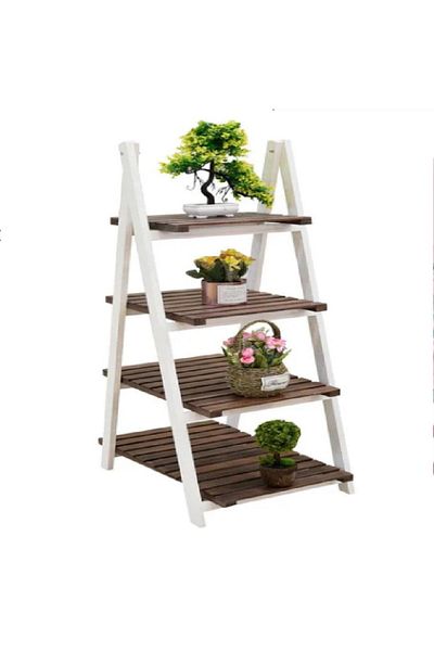 unbranded High quality wooden plant stand with four shelves, 120*41cm