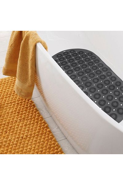 shumee Non-slip bathtub mat, grey, 68x37 cm
