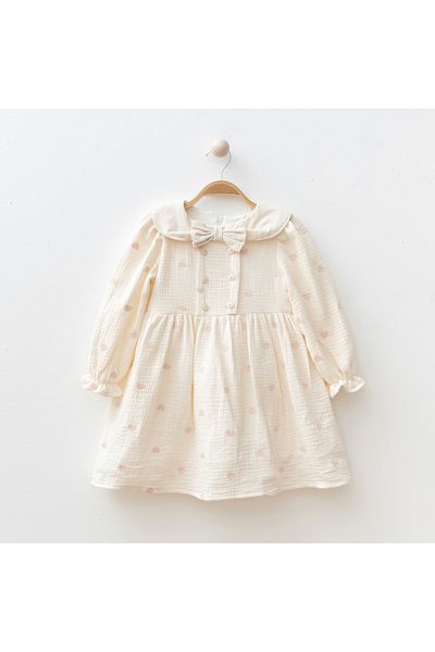 My Lusa baby wear Heart Embroidered Girl's Dress