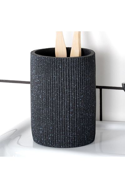 shumee Ceramic toilet bowl, black, 7.5x10.5 cm