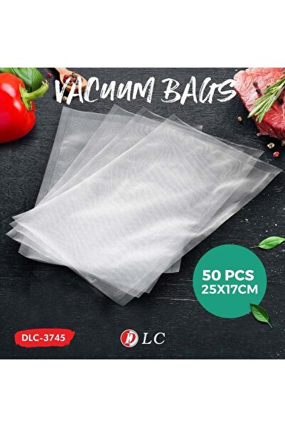 DLC أكياس مفرغة من الهواء مثالية لتحضير الطعام واستخدامها في الفريزر 25×17 سم...