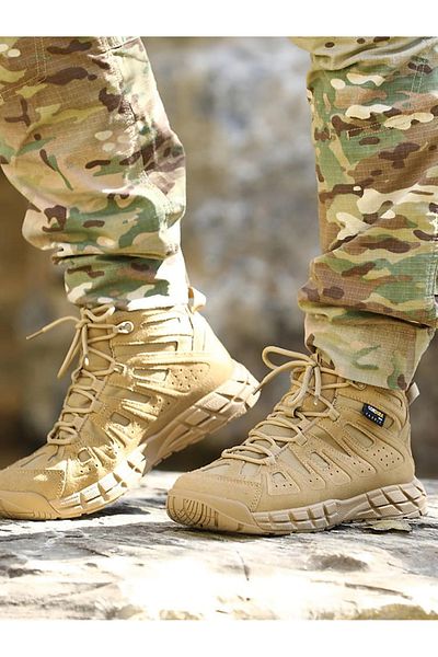 Lion camo Bocanci Galaxy MID Tactical Boots - Coyote Outdoor Military Combat Boots Men
