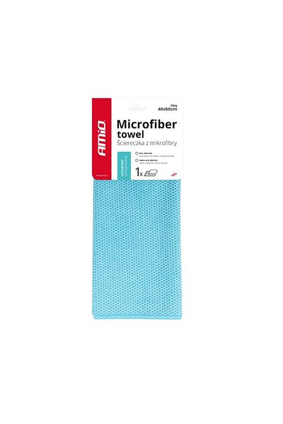 AMIO Microfiber cloth for car interiors, 40x60cm, blue