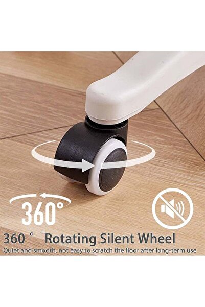 Taimi Ergonomic Desk Chair with Adjustable Height, Study Chair, with Swivel Wheels 360° - Gray