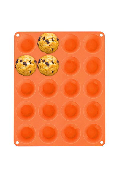 shumee SILLINIE Brown Silicone Small Muffin Pan