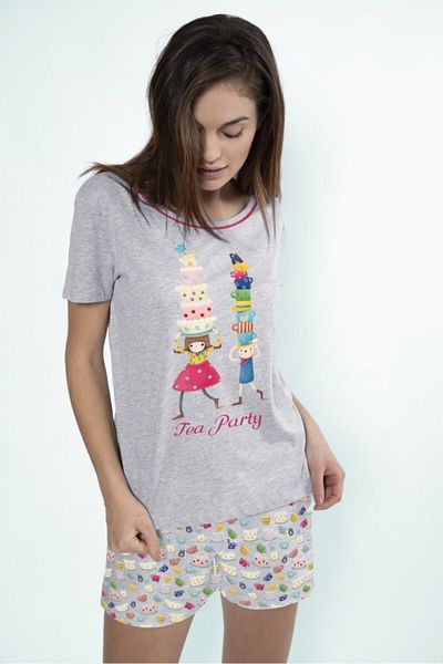 Santoro Gorjuss short pajamas Tea Party XS
