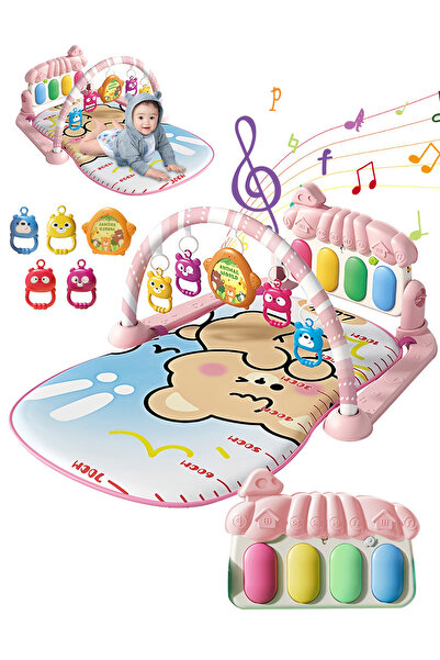 Ma Baby حصيرة لعب للأطفال، صالة ألعاب رياضية للأنشطة الموسيقية، صالة ألعاب رياضية للعزف على البيانو، وقت الاستلقاء على البطن