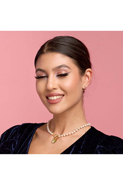 ohmygod jewelry 925 Argint Colier Argint cu Perle din Argint Placat cu Aur - Alexandra Necklace