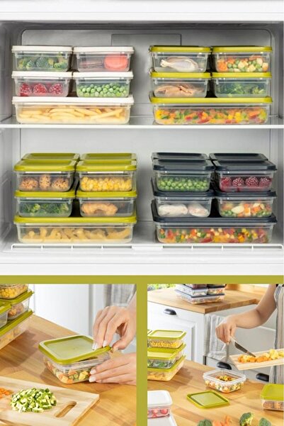 Mutfak Köşesi Tazekap 4-Piece Freezer Storage Container Set - Refrigerator, Food Organizer (2600ml, 1200ml, 2X500Ml)