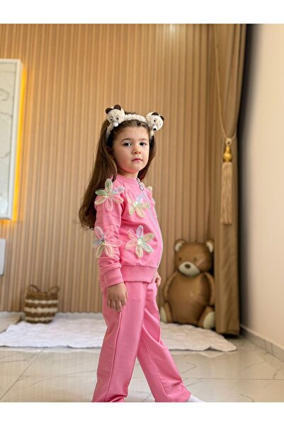 mandalinsbaby طقم بدلة رياضية بناتي مزين بالزهور