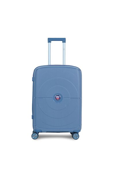 Mnuk PREMIO Checked Luggage with Anti-Theft Zipper, TSA Lock, PP Material| Medium Size 24- Blue