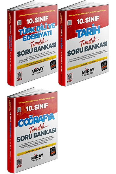 Miray Yayınları Miray 2027 10. Sınıf Türk Dili Edebiyatı + Tarih + Coğrafya T...