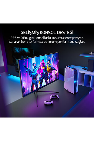 GamePower Lucid S50 24.5'' 500Hz 0.2Ms Fast VA E Spor 10 Bit Pivot FHD RGB Gaming Monitör